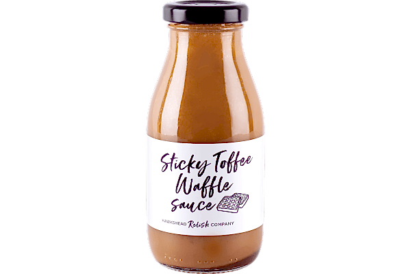 Sticky Toffee Waffle Sauce Cut