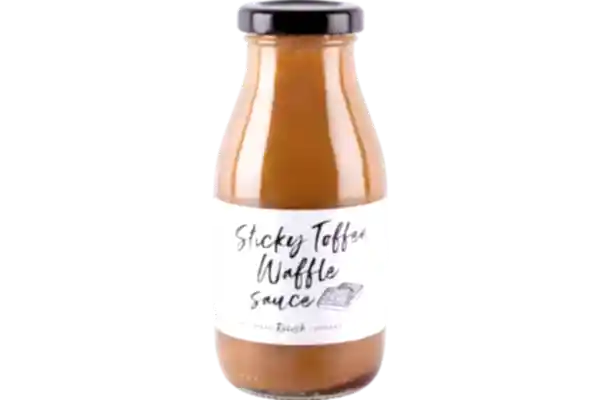 Sticky Toffee Waffle Sauce Cut